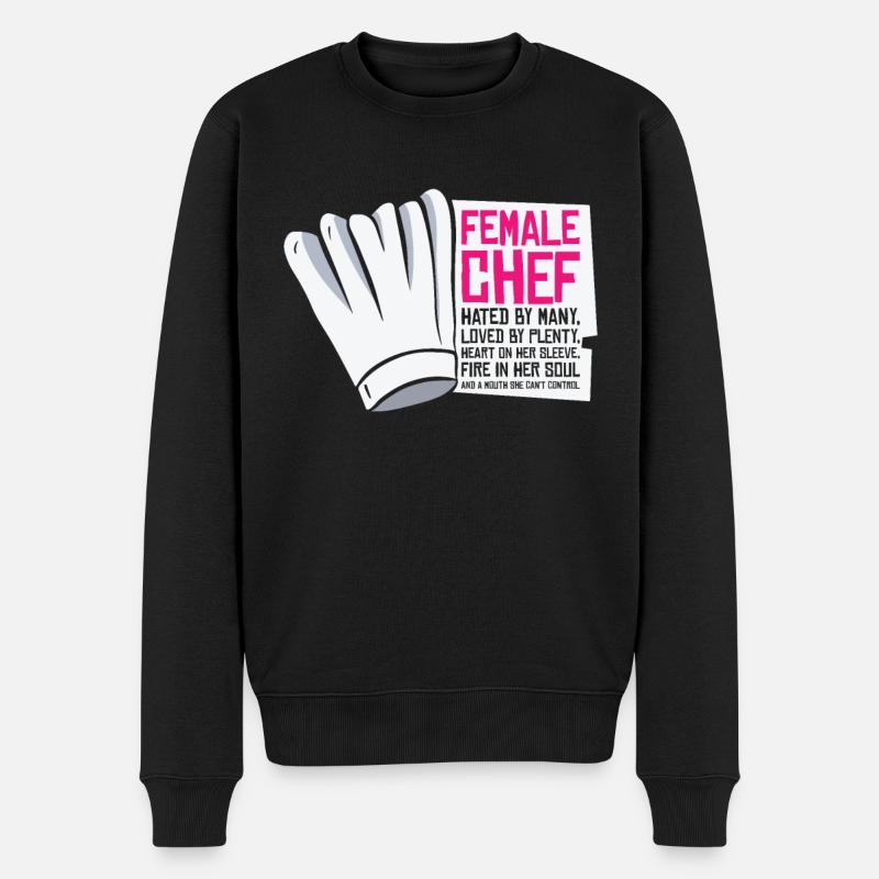 Femme Chef Cuisinier Repas - Pull Premium bio Homme - noir