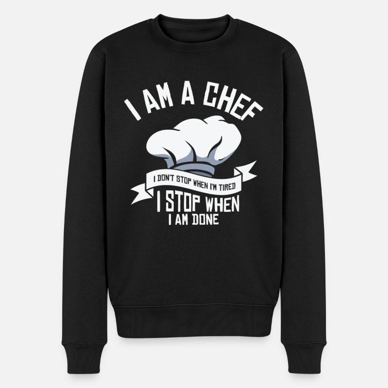 Chef Cuisine Repas Chefs culinaires - Pull Premium bio Homme - noir