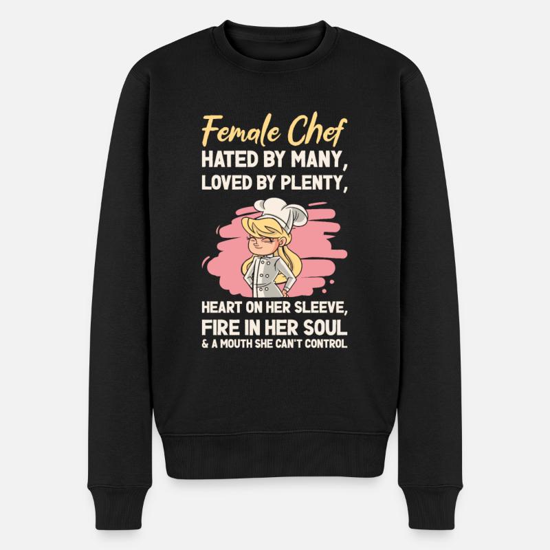 Femme Chef Cuisinier Repas - Pull Premium bio Homme - noir