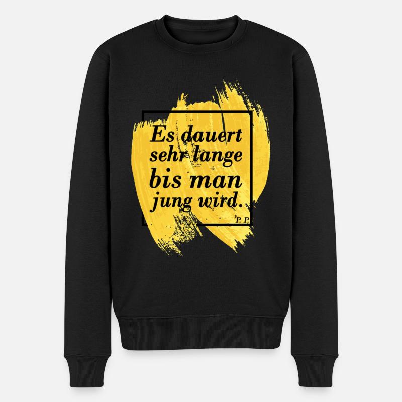 Malerei Kunstmaler Bildende Kunst Spruch - Männer Premium Bio Pullover - Schwarz