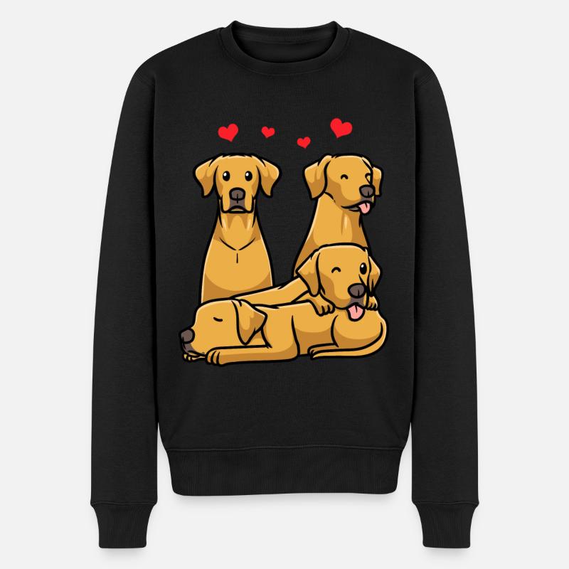 Rhodesian Ridgeback Hund - Männer Premium Bio Pullover - Schwarz