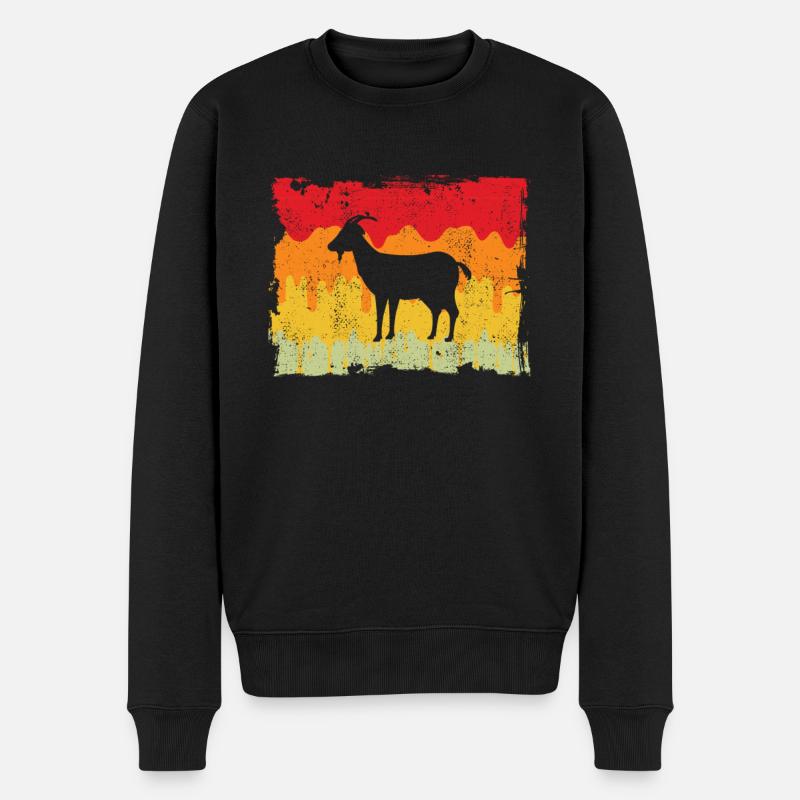 Chèvre Rétro - Pull Premium bio Homme - noir