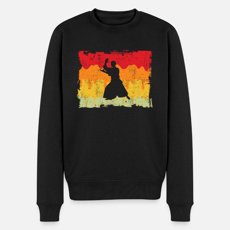 Aïkido Rétro - Pull Premium bio Homme - noir