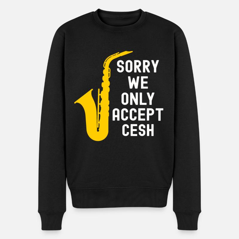 Jazz Tshirt - Männer Premium Bio Pullover - Schwarz