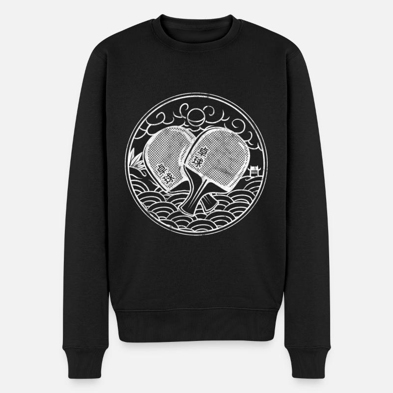 Tischtennis - Männer Premium Bio Pullover - Schwarz