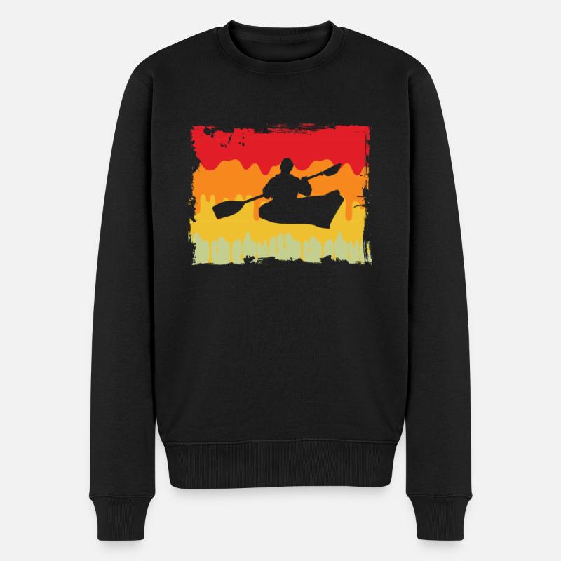 Canoë Rétro - Pull Premium bio Homme - noir