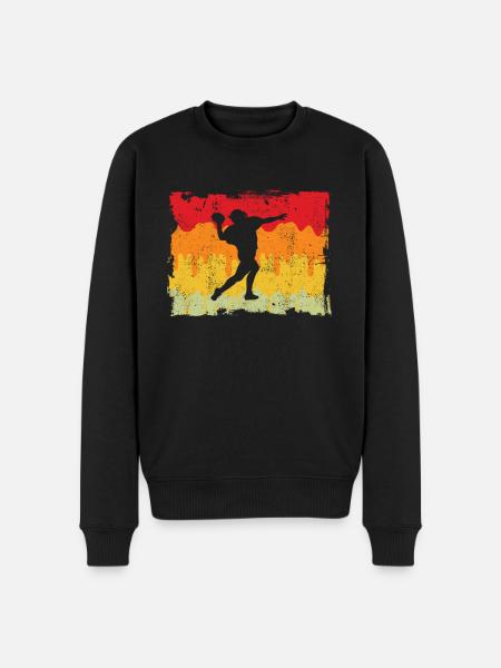 Football Retro - Männer Premium Bio Pullover - Schwarz