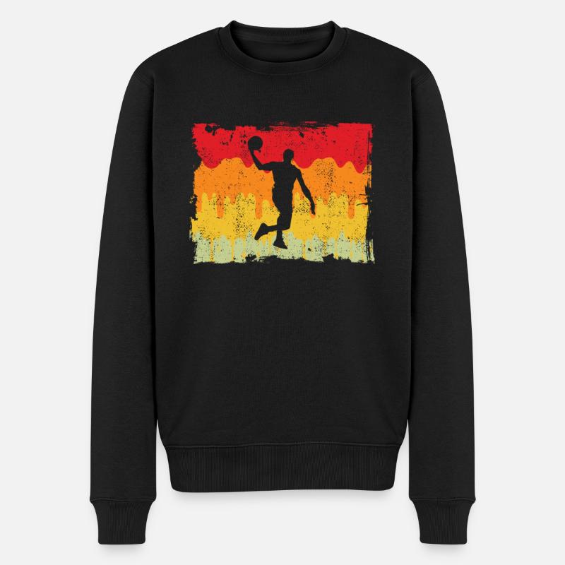 Basket-ball Rétro - Pull Premium bio Homme - noir