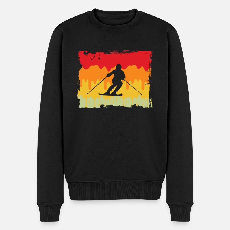 Ski Rétro - Pull Premium bio Homme - noir