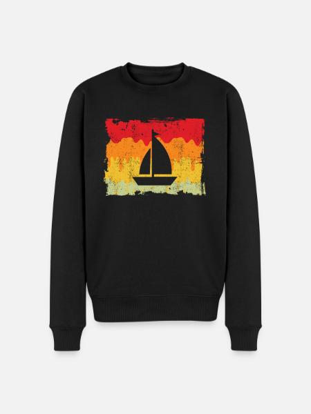 Sailing Retro - Men's Premium Organic Jumper - black