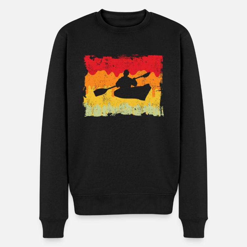 Canoë Rétro - Pull Premium bio Homme - noir