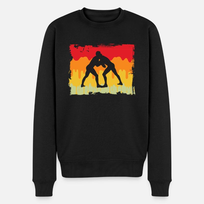 Lutte Rétro - Pull Premium bio Homme - noir