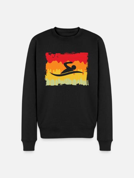 Natation Rétro - Pull Premium bio Homme - noir
