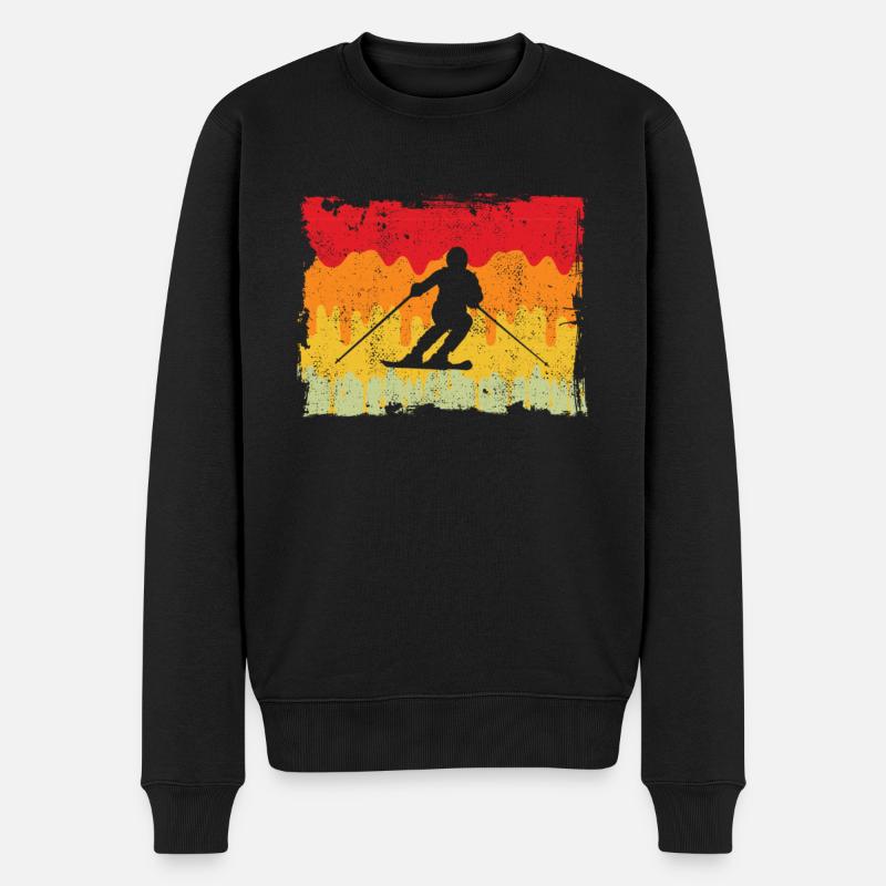 Ski Rétro - Pull Premium bio Homme - noir