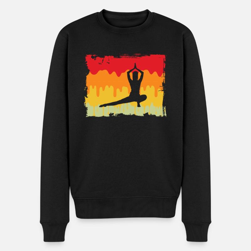 Yoga Rétro - Pull Premium bio Homme - noir