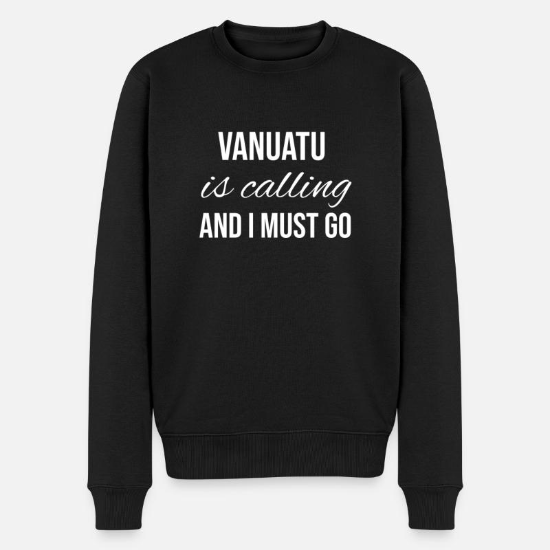 Vanuatu - Männer Premium Bio Pullover - Schwarz