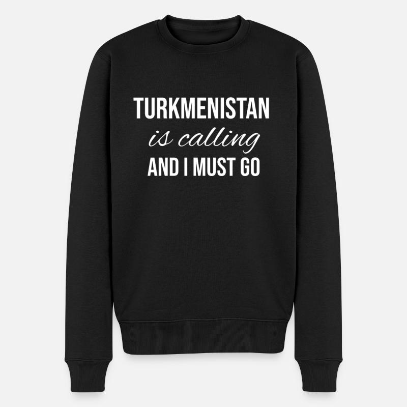 Turkménistan - Pull Premium bio Homme - noir