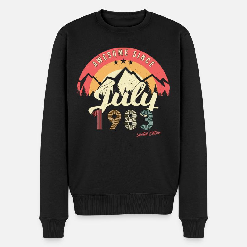 Juillet 1983 Idée cadeau - Pull Premium bio Homme - noir