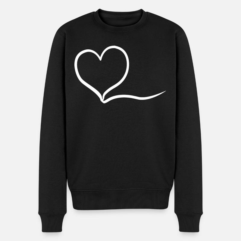 Noble Cœur Blanc - Pull Premium bio Homme - noir