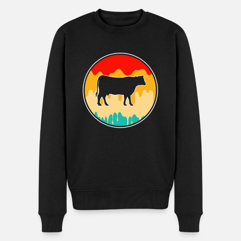 Bœuf de vache Retro - Pull Premium bio Homme - noir
