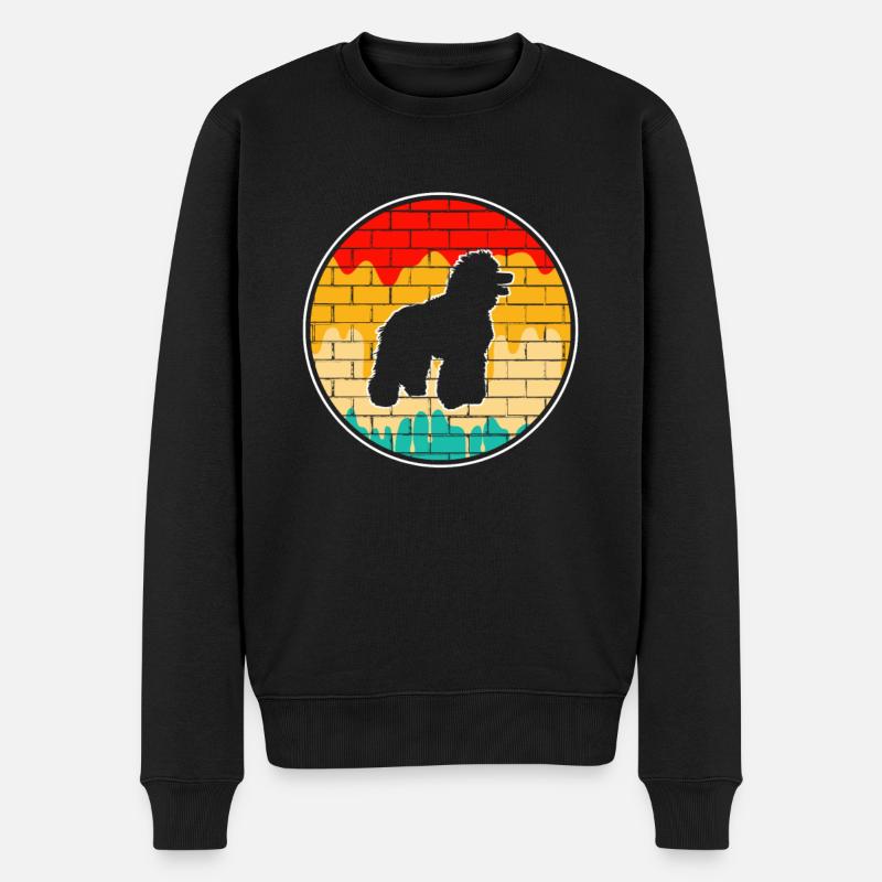 Caniche Rétro - Pull Premium bio Homme - noir