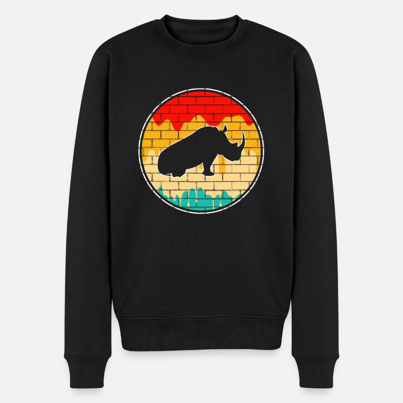 Rhino Rétro - Pull Premium bio Homme - noir