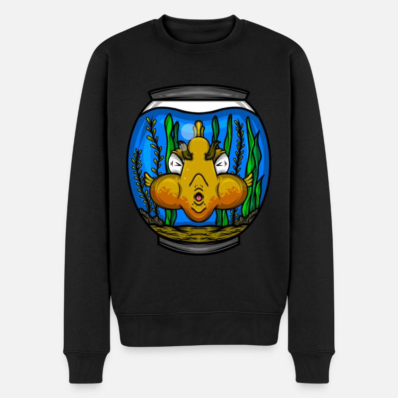Aquarium Cadeau Aquariophile PoissonNage Lover - Pull Premium bio Homme - noir