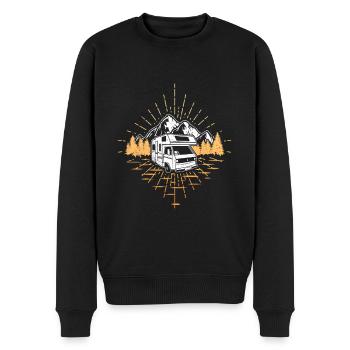 Camping-car Camping-car - Pull Premium bio Homme - noir - Devant - Nico (187cm)