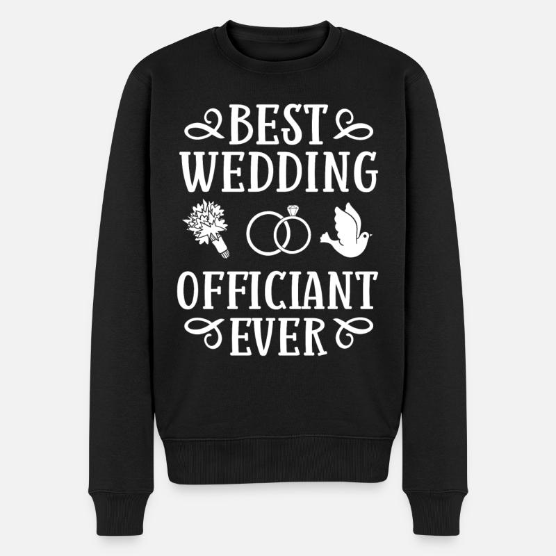 Trauungsleiter Eheoffizier Priester Pfarrer Ehe - Männer Premium Bio Pullover - Schwarz