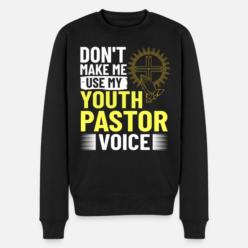 Jugendpfarrer Kirche Pfarrer Christlich - Männer Premium Bio Pullover - Schwarz