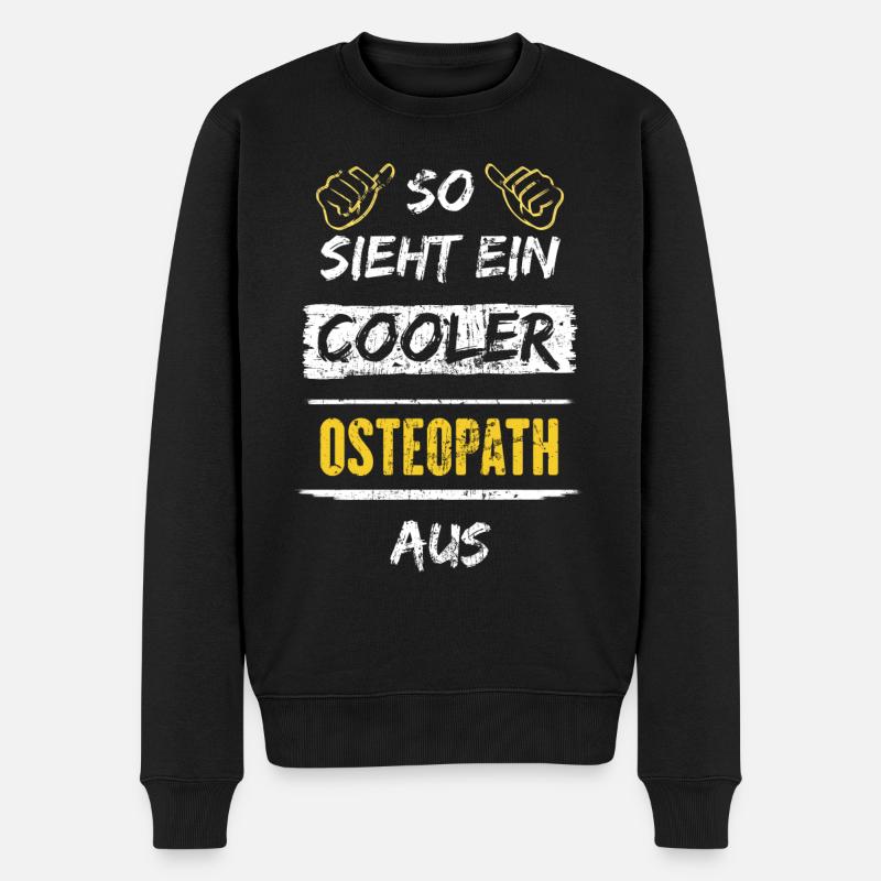 So Sieht Ein Cooler Osteopath Aus Arbeitsshirt - Männer Premium Bio Pullover - Schwarz
