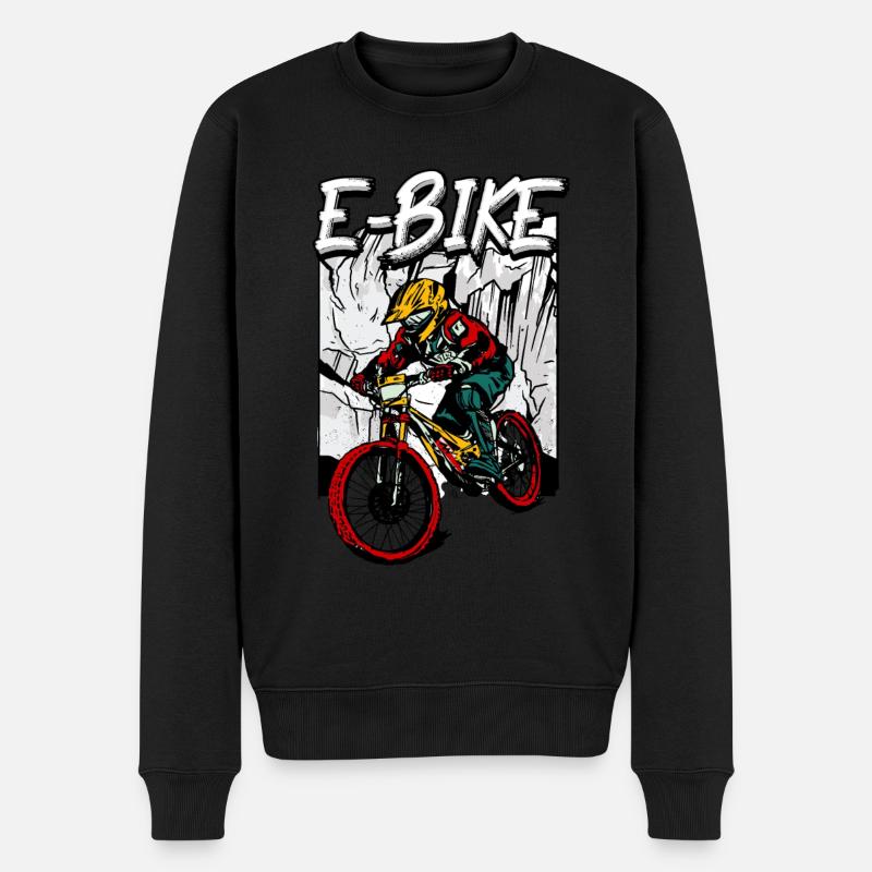 Pedelec E-Bike - Männer Premium Bio Pullover - Schwarz