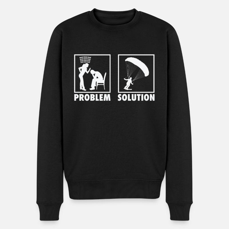 Parachutisme Parachutisme Skydiver Statement Problem - Pull Premium bio Homme - noir