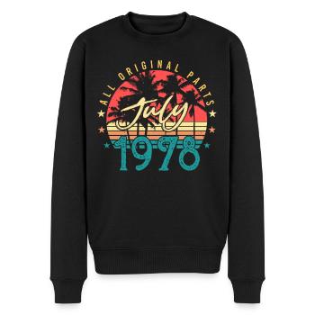 Im Juli 1978 Geboren - Männer Premium Bio Pullover - Schwarz - Vorne - Nico (187cm)