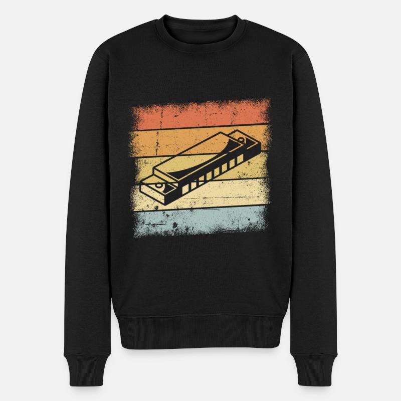 Motif d’harmonica - Pull Premium bio Homme - noir