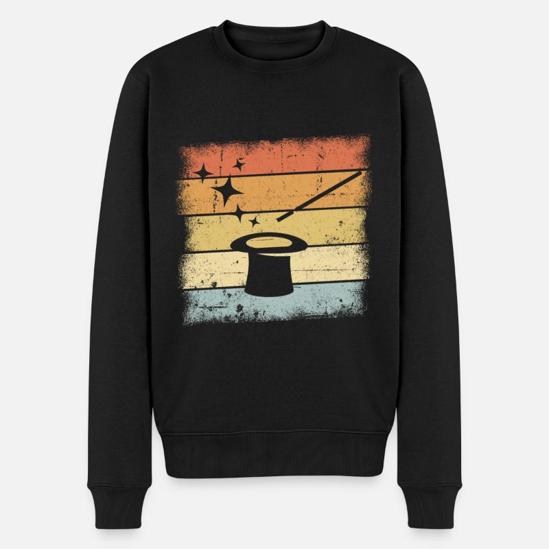 Magicien Rétro Design - Pull Premium bio Homme - noir