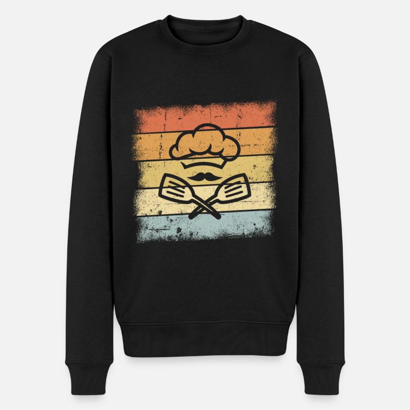 Koch Geschenk - Männer Premium Bio Pullover - Schwarz
