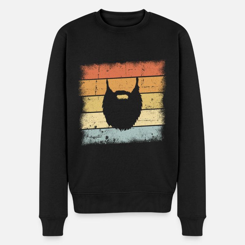 Barbe Rétro Design - Pull Premium bio Homme - noir