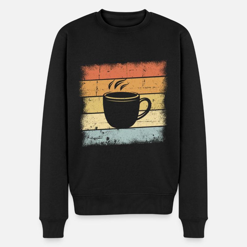Café Coucher de soleil - Pull Premium bio Homme - noir