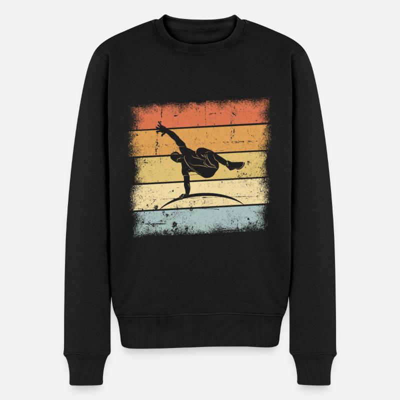 Parkour Vintage Retro - Männer Premium Bio Pullover - Schwarz