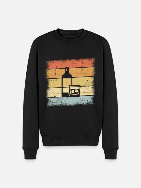 Whisky Geschenke - Männer Premium Bio Pullover - Schwarz