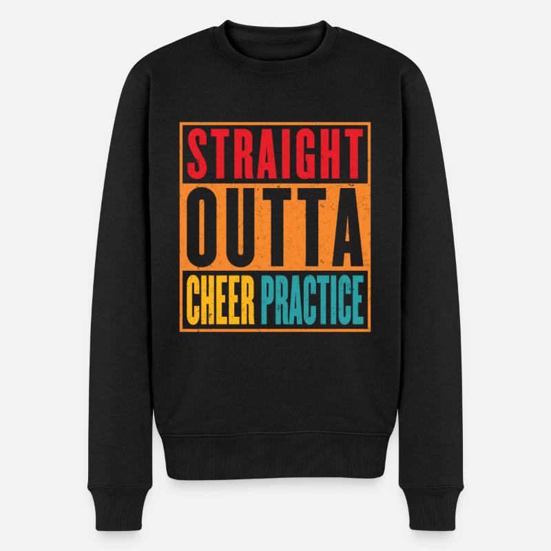 Pratique de straight outta cheer - Pull Premium bio Homme - noir