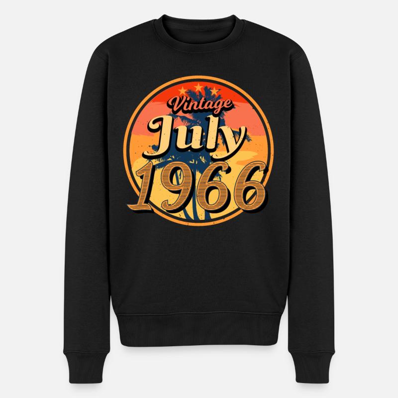 Juillet 1966 Millésime - Pull Premium bio Homme - noir
