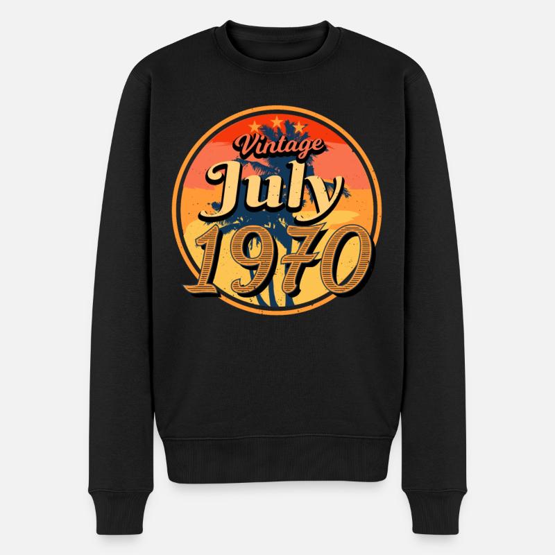 Juillet 1970 Rétro - Pull Premium bio Homme - noir