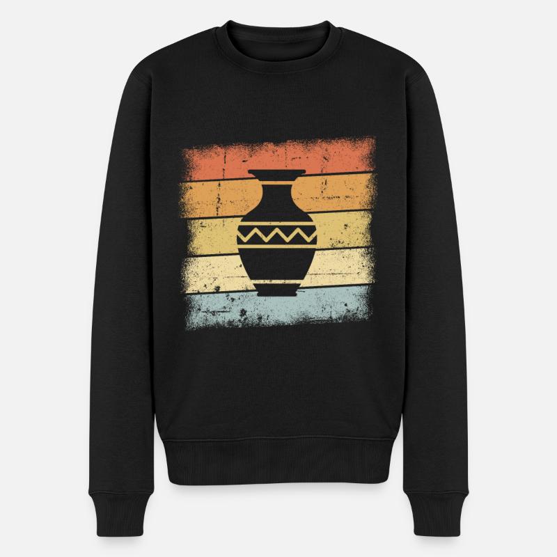 Töpfer - Männer Premium Bio Pullover - Schwarz