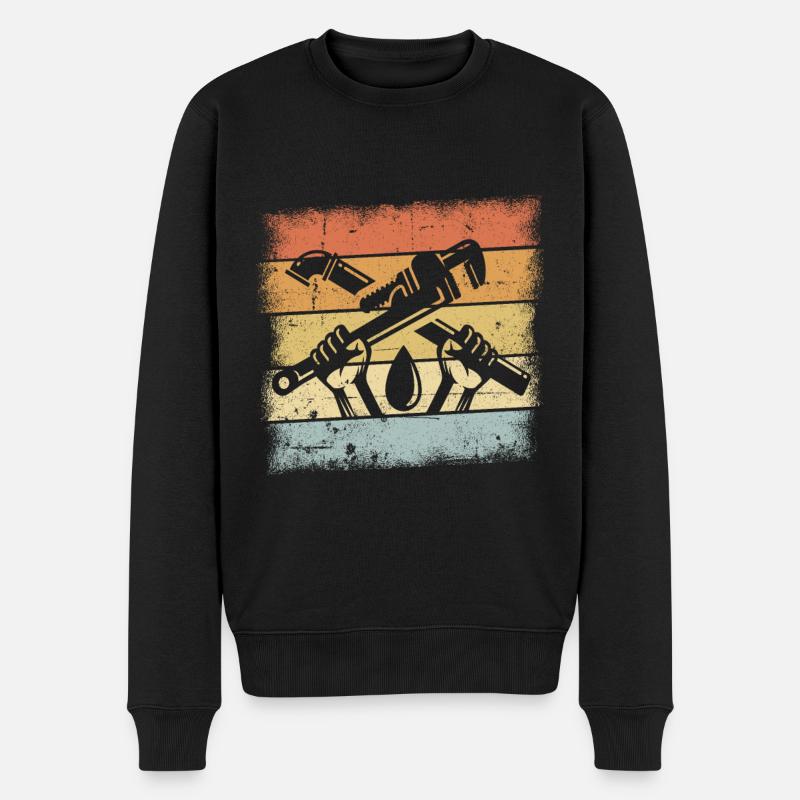 Plombier - Pull Premium bio Homme - noir