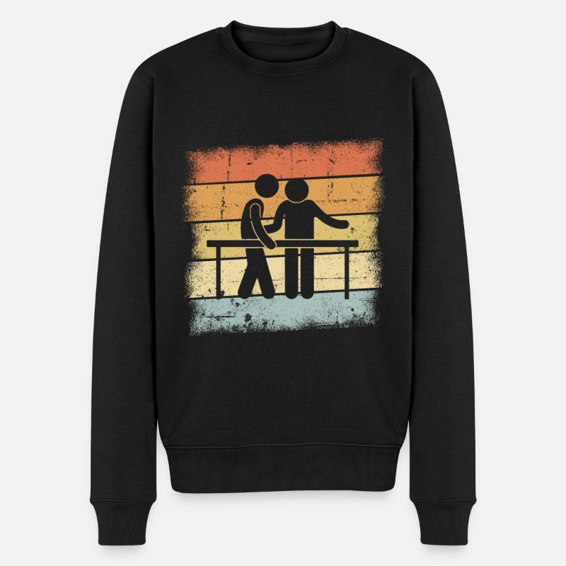 Physiotherapeut Geschenk - Männer Premium Bio Pullover - Schwarz