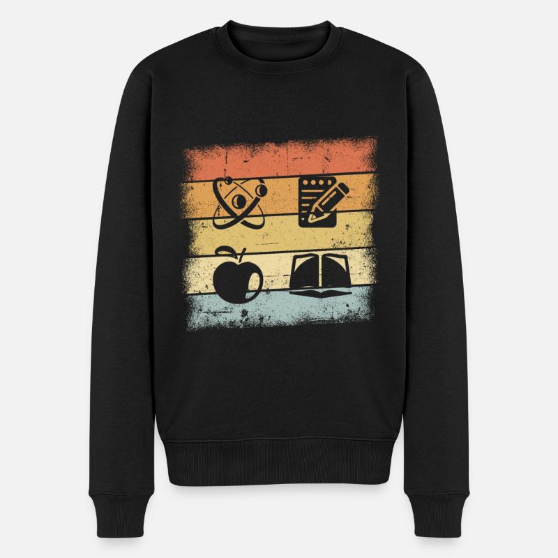 Professeur Rétro - Pull Premium bio Homme - noir