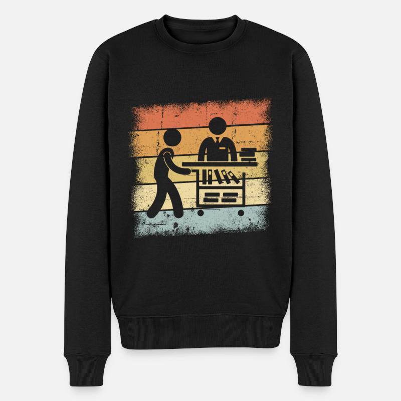 Bibliothécaire - Pull Premium bio Homme - noir
