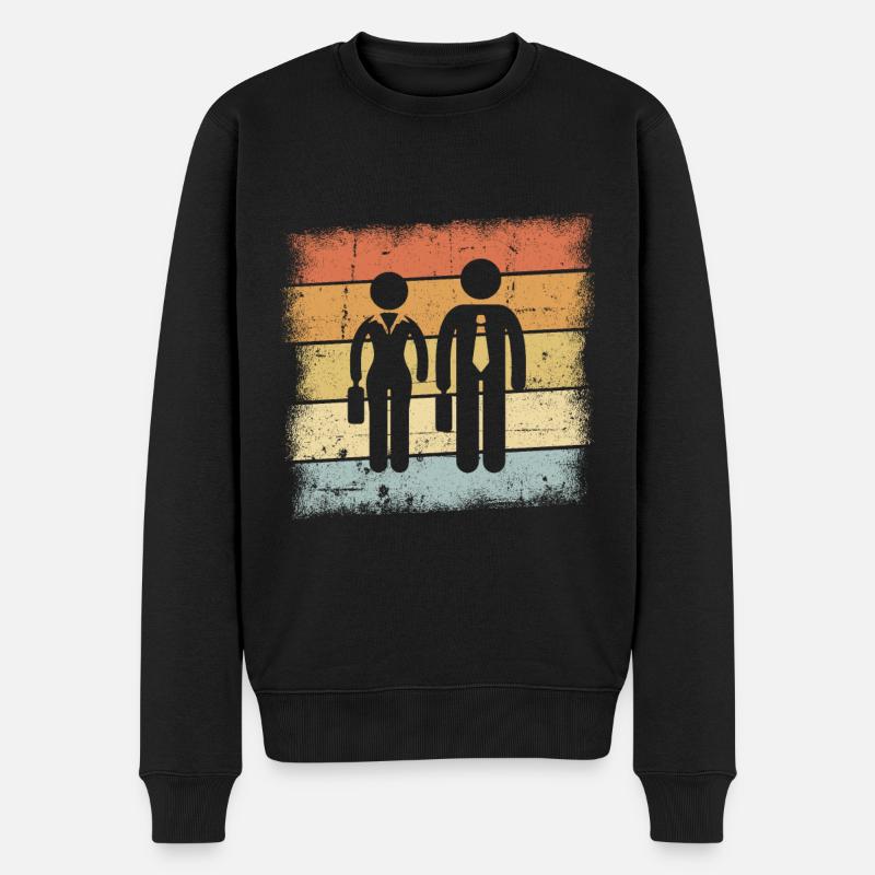 Sozialarbeiter - Männer Premium Bio Pullover - Schwarz